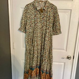 Natural Life Rebecca Dress NWT size L Large boho fall